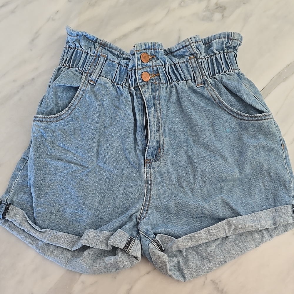 See Thru Soul Denim High-Waisted Shorts
